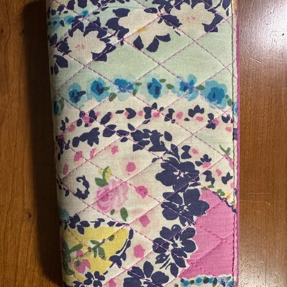 Vera Bradley Floral Quilted Wallet - Pink, Blue, Yellow